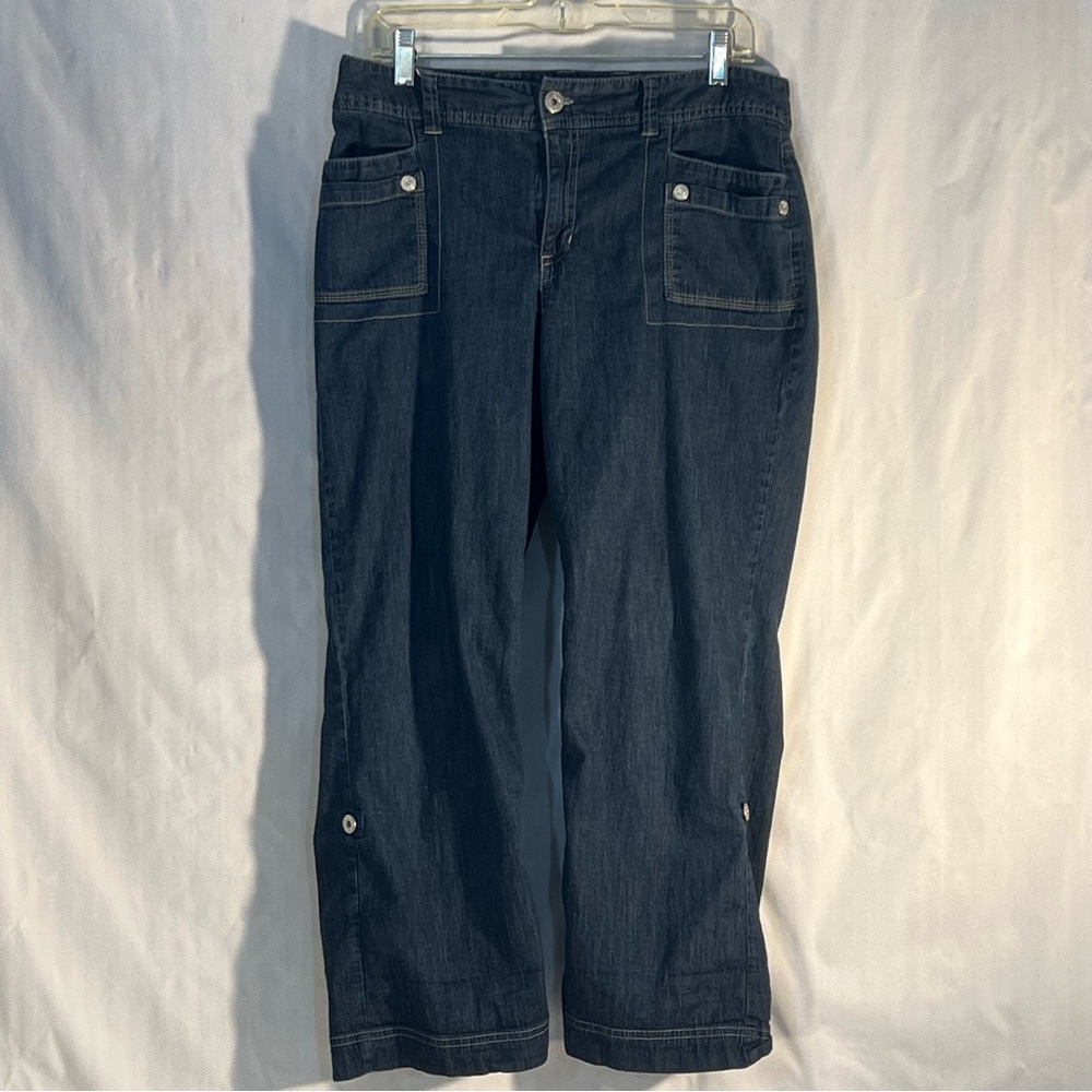 Tribal Jeans Stretch Extendable Roll up Option Button Fly Lightweight 10